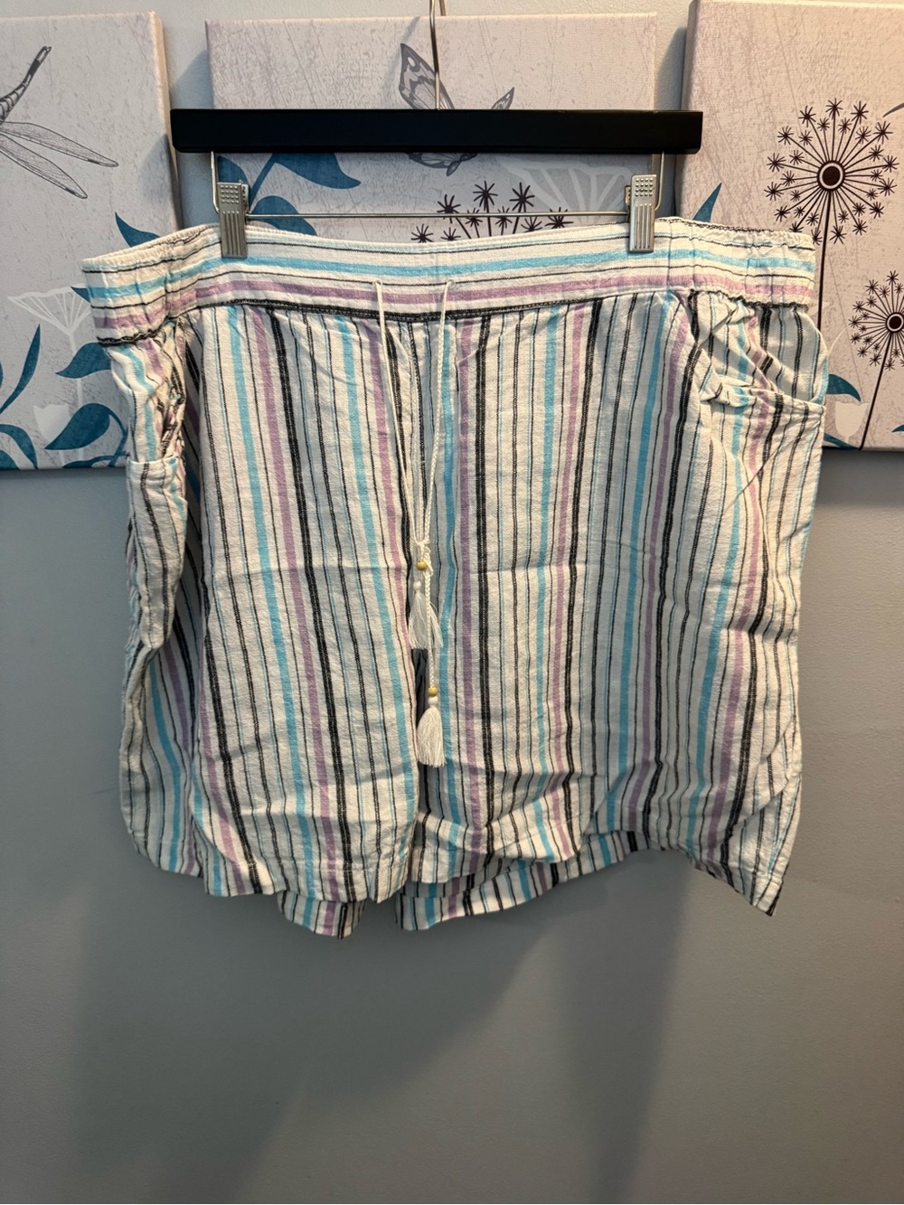 Lane Bryant women’s plus size Striped Summer short Pastel Stripes 22/24w